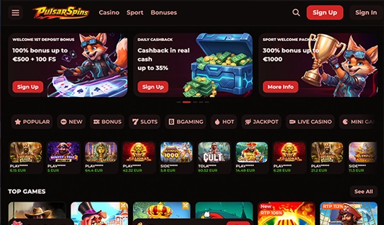 Page Casino Overview Image
